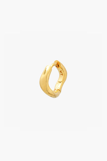 Ripple Huggie Gold Plated