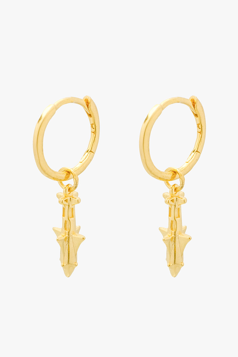 Rocket Earring Gold Plated