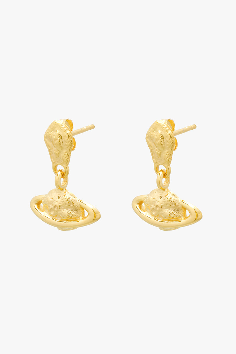 Saturn Earring Gold Plated