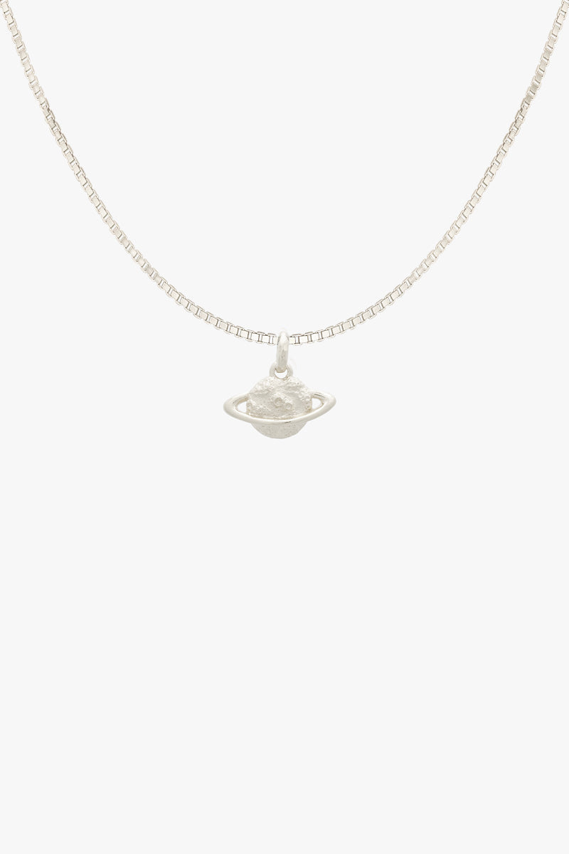 Saturn Necklace Silver