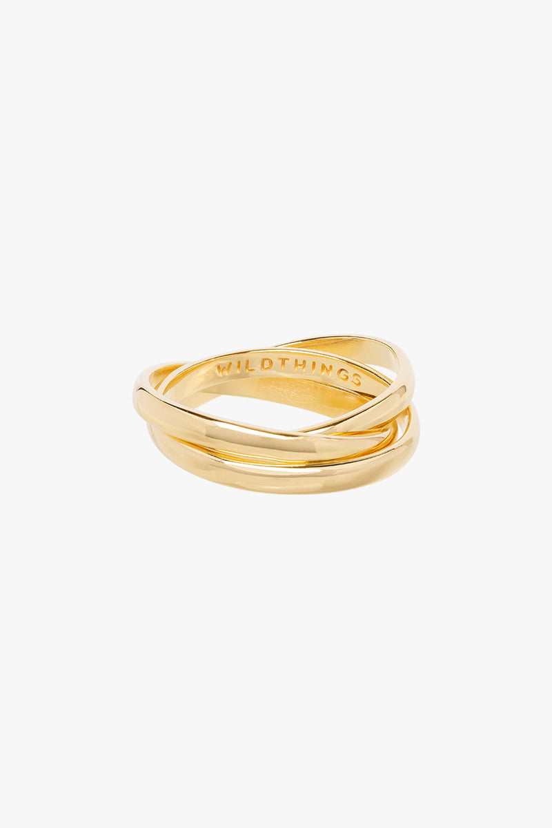 Trinity pinky ring gold plated