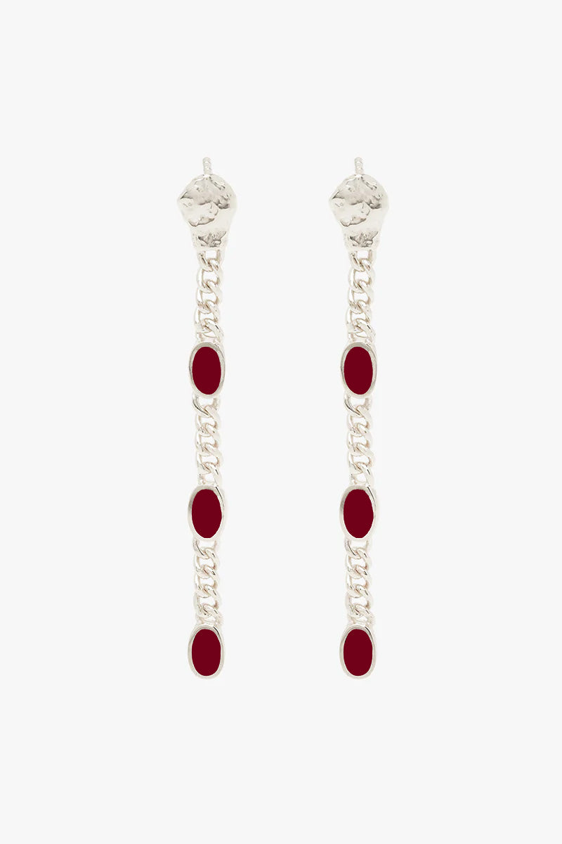 Lover Chain Stud Silver