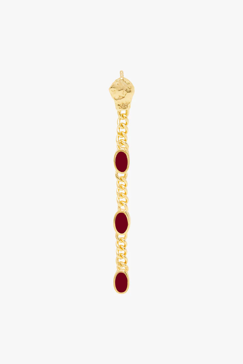 Lover Chain Stud Gold Plated
