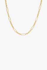 Bold link chain necklace gold plated (50cm)
