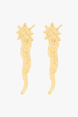 Falling star earring gold plated