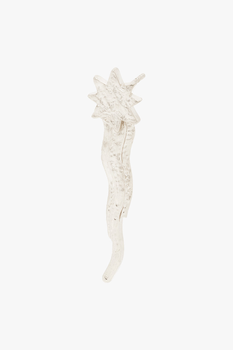 Falling star earring silver