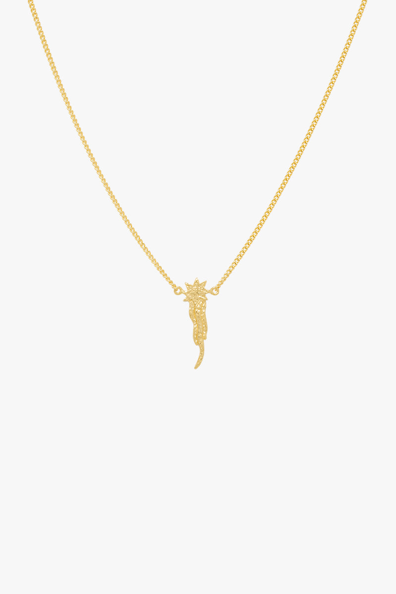 Falling star necklace gold plated 