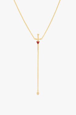 Love dagger necklace gold plated 