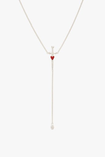 Love dagger necklace silver 