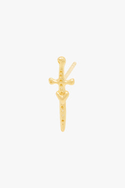 Love dagger stud gold plated