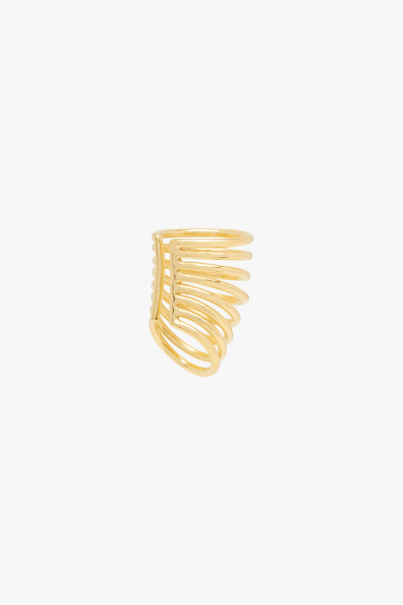 Nomadic stacked cuff gold plated 