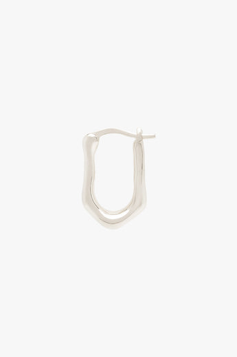 Organic oval hoop silver (15mm)