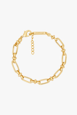 Signature chain bracelet gold plated