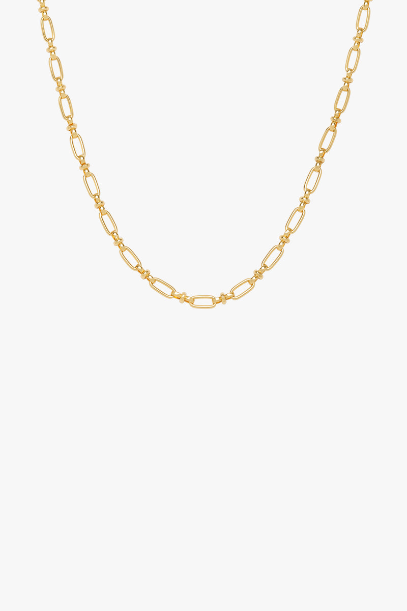 Signature chain necklace gold plated (40cm)