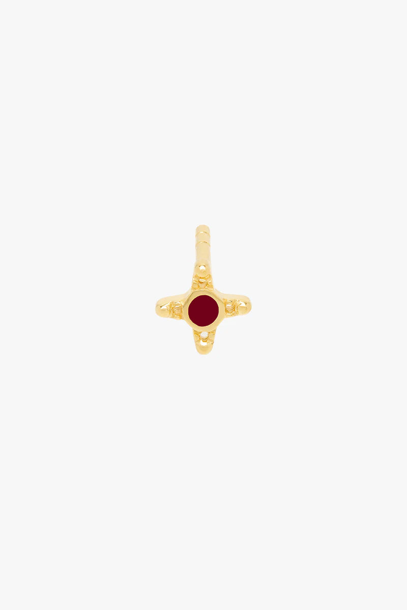 Ruby Romance Stud Gold Plated