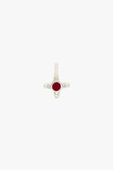 Ruby Romance Stud Silver