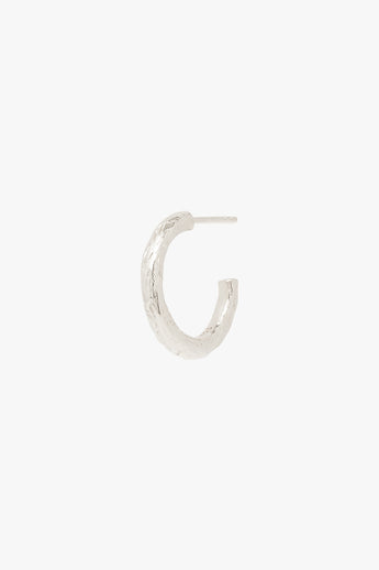 Wanderlust hammered hoop silver (18mm) 