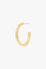 Wanderlust hammered hoop gold plated (24mm)