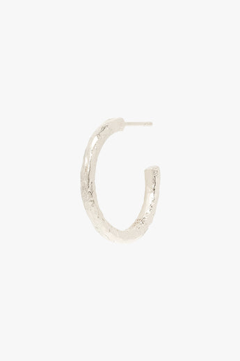 Wanderlust hammered hoop silver (24mm)