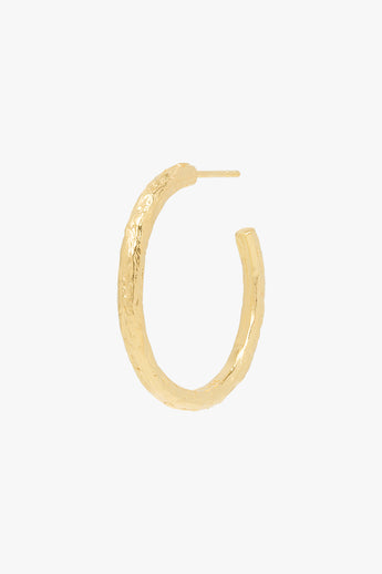 Wanderlust hammered hoop gold plated (32mm)