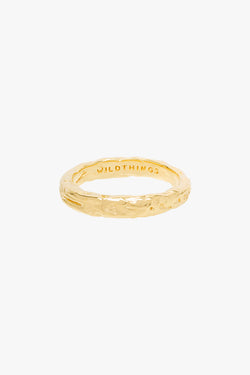 Wanderlust hammered ring gold plated