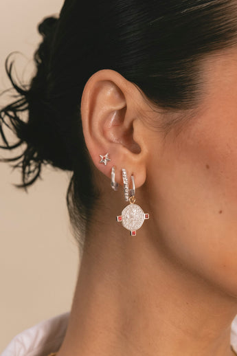 Cosmic Pink Stud Silver