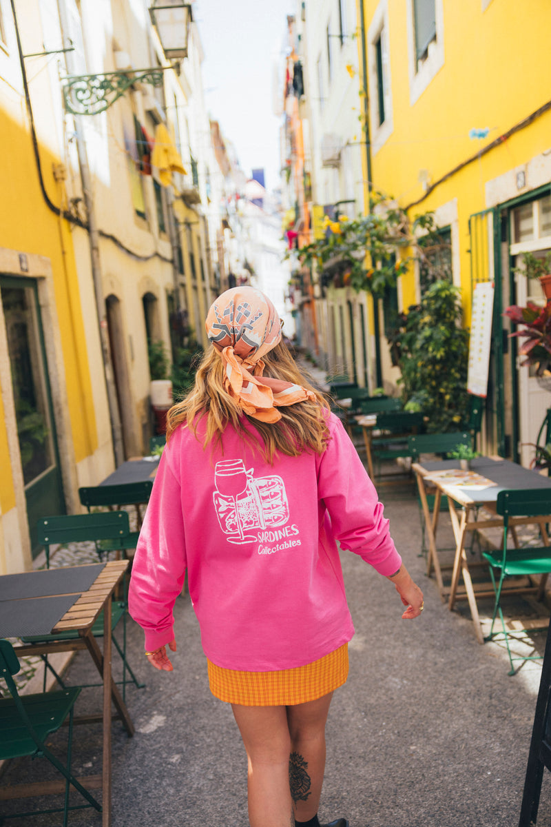 Sardines Tee Long Sleeve Pink