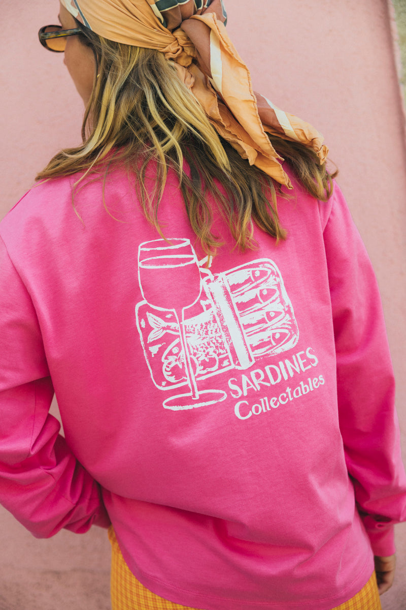 Sardines Tee Long Sleeve Pink