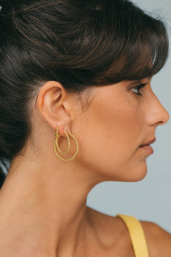 Dots hoop gold plated 23mm