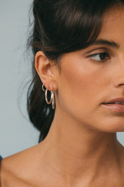 Wild classic earring silver medium (30mm)
