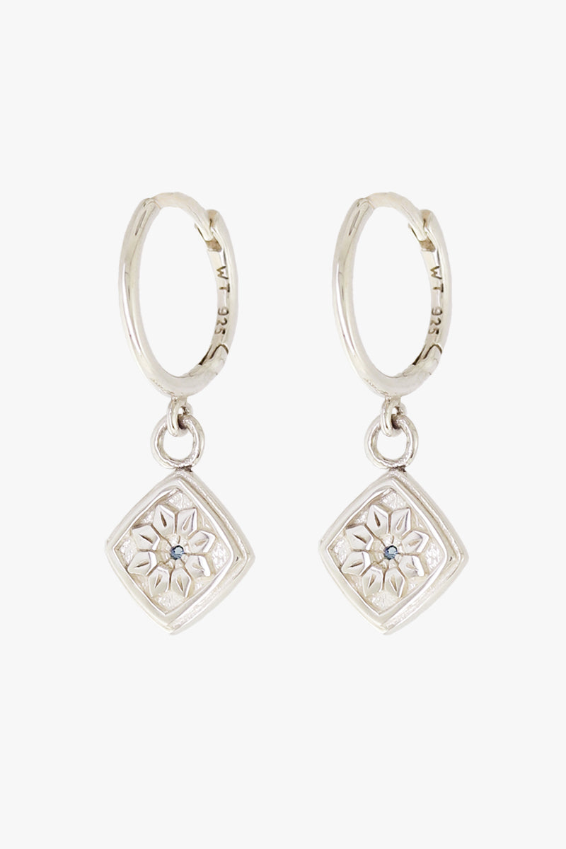 Azulejo Hoop Earring Silver