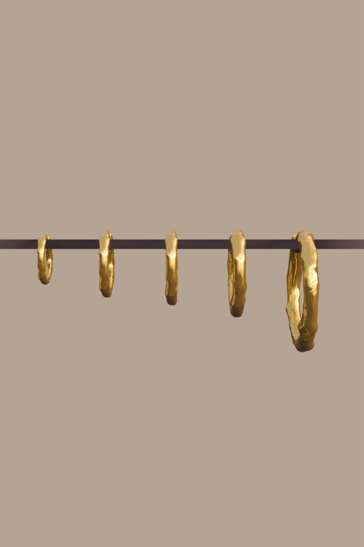 Hammered Hoop Gold (20mm)