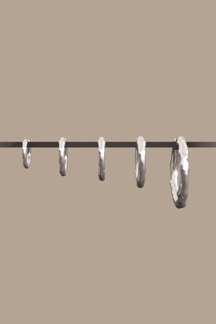 Hammered Hoop Silver (15mm)