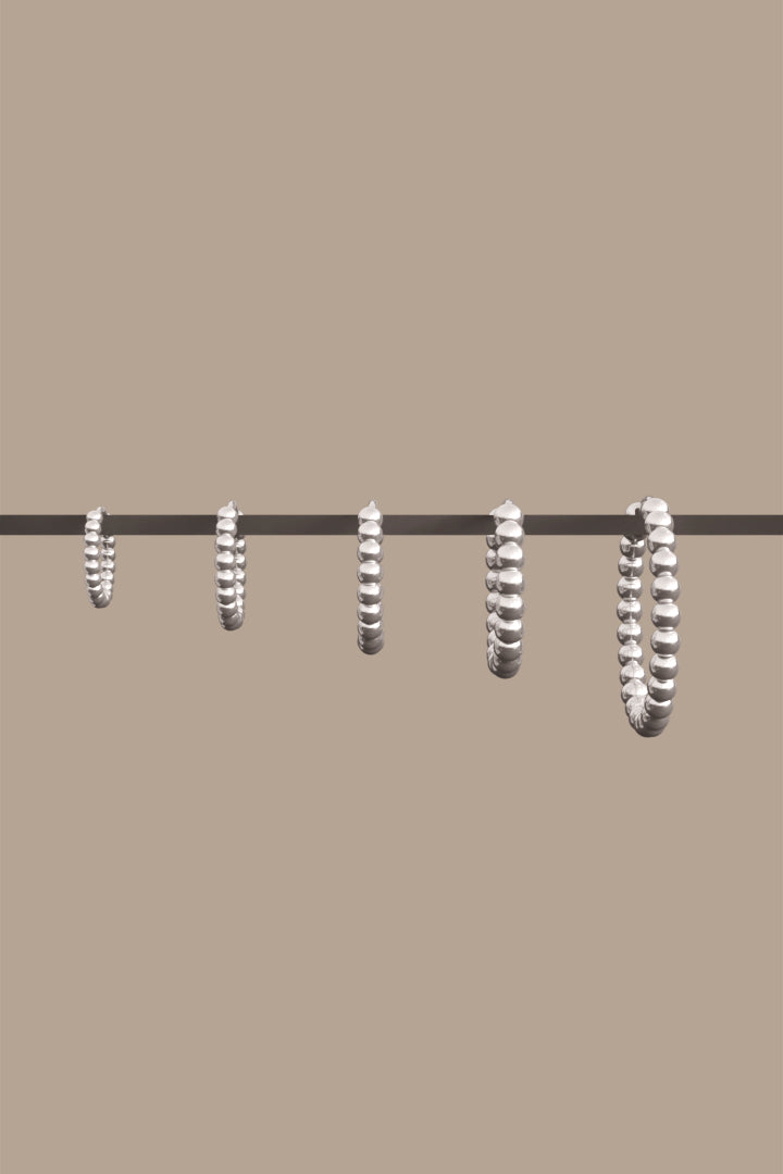 Small dots hoop silver (11mm)