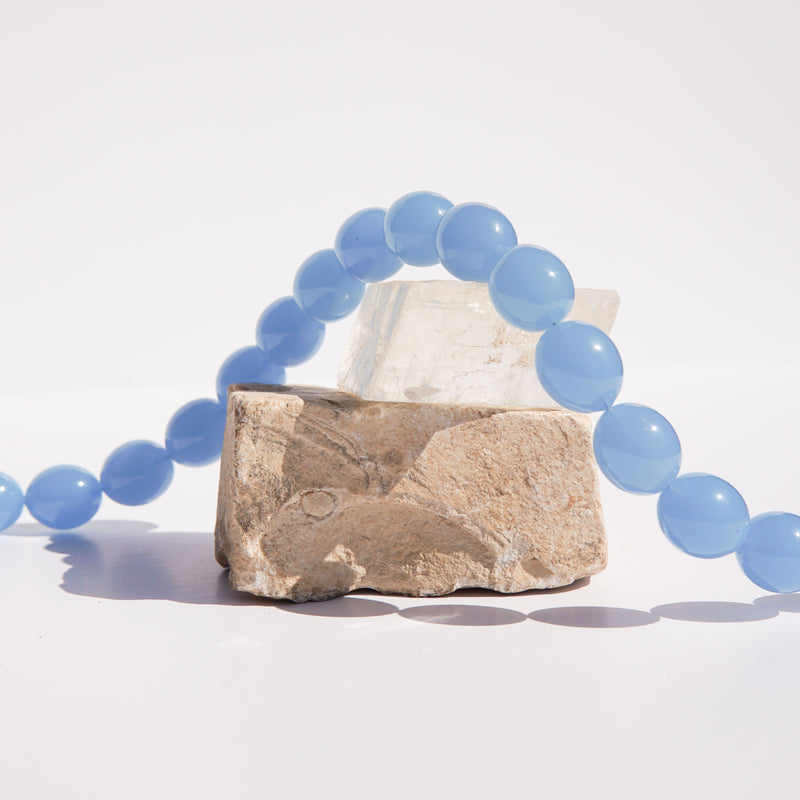 Aqua Do Mar Beaded Necklace Silver