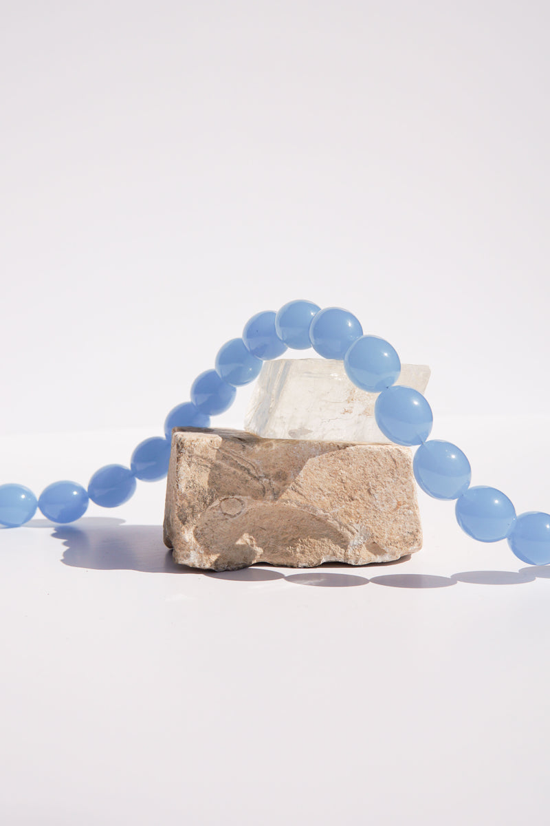 Aqua Do Mar Beaded Necklace Gold Plated