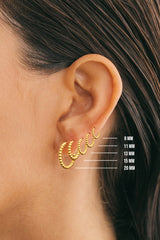 Small dots hoop gold plated (13mm)