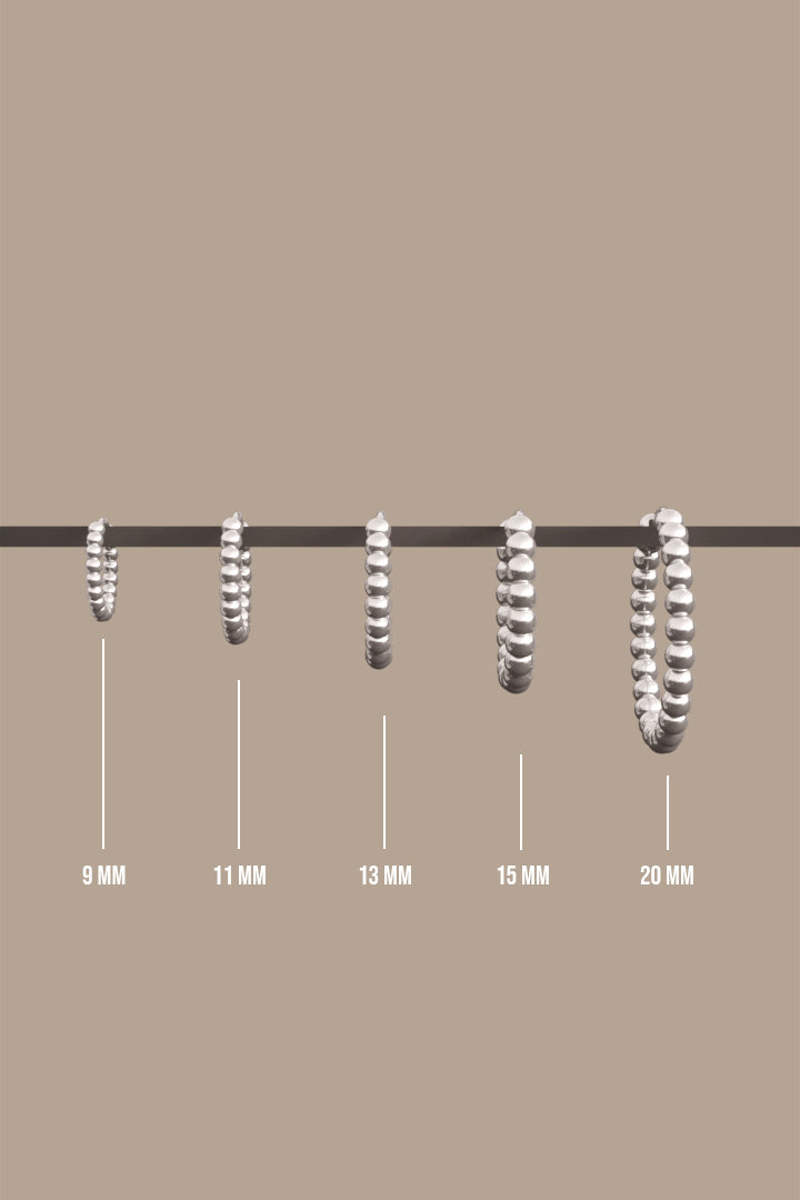 Small dots hoop silver (13mm)