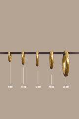 Hammered hoop gold plated large (13mm)