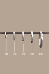 Hammered hoop silver large (13mm)