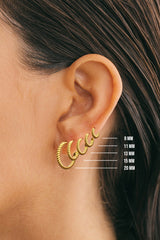 Bold Twisted Hoop Gold Plated (11mm)
