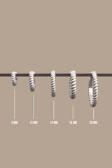 Bold Twisted Hoop Silver (9mm)