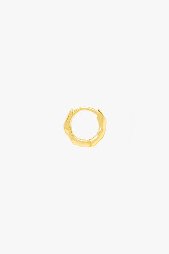 Hammered hoop gold plated medium (11mm)