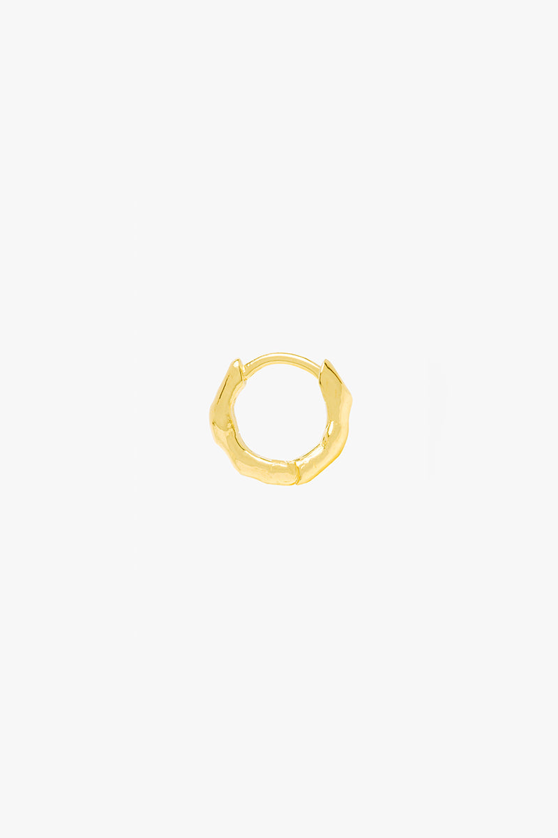 Hammered hoop gold plated medium (11mm)