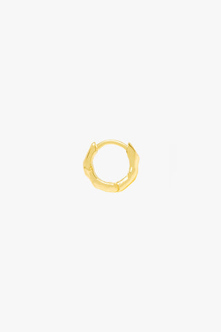 Hammered hoop gold plated medium (11mm)