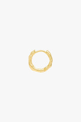 Hammered hoop gold plated large (13mm)