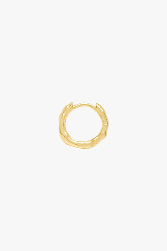 Hammered hoop gold plated large (13mm)