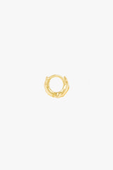Hammered hoop gold plated small (9mm)