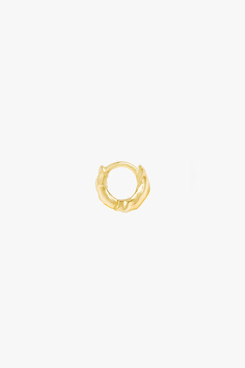 Hammered hoop gold plated small (9mm)