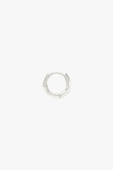 Hammered hoop silver medium (11mm)